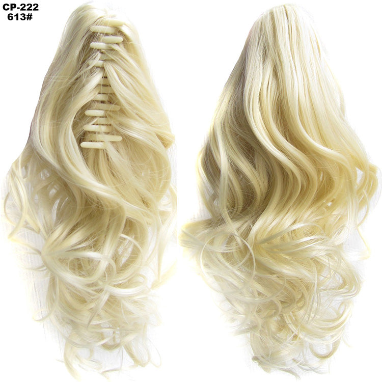 Long Wave Ponytail Wrap Around Ponytail Clip In Hair Headwear Gray Hairpiece Natural Extensions