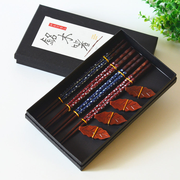 New Products On Sale Japanese Wooden Chopsticks Gift Box Set 4 Pairs Of Chopsticks Chopsticks Combination Gift Set