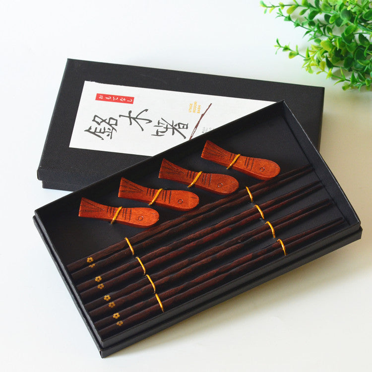 New Products On Sale Japanese Wooden Chopsticks Gift Box Set 4 Pairs Of Chopsticks Chopsticks Combination Gift Set