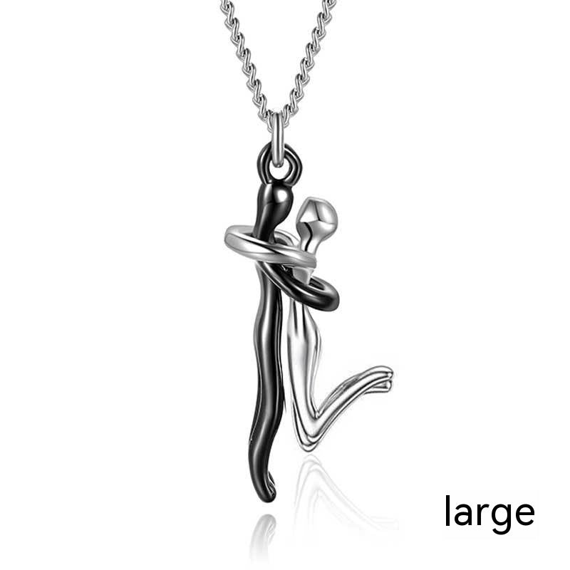 Original Couple Hug Pendant Necklace For Women