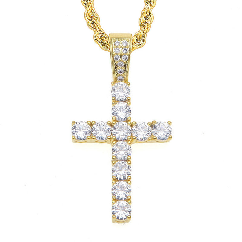 Zircon Plated True Gold Pendant Necklace