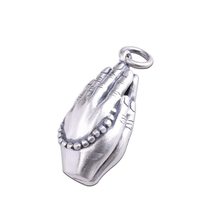 Pure Silver Ethnic Style Hand-wrapped Pendant