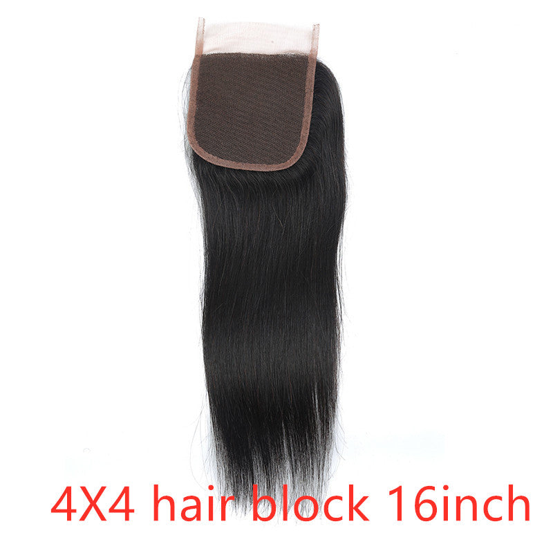 Real human hair straight wave human hair hair curtain natural color wig hair extension