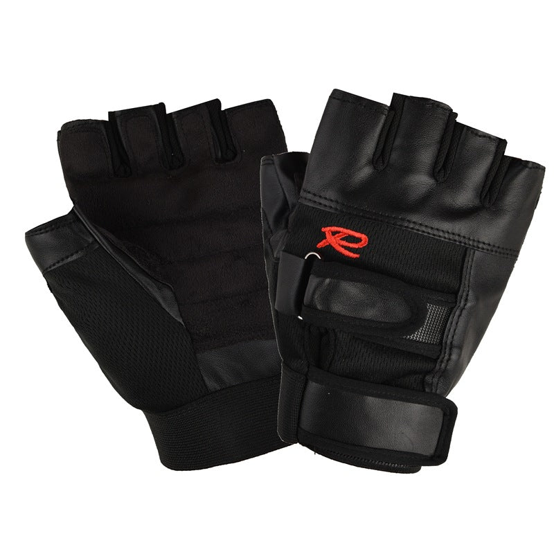 Men&#039;s Imitation Leather Half-finger Motorcycle Gloves Sports Fitness Riding Outdoor Motorcycle