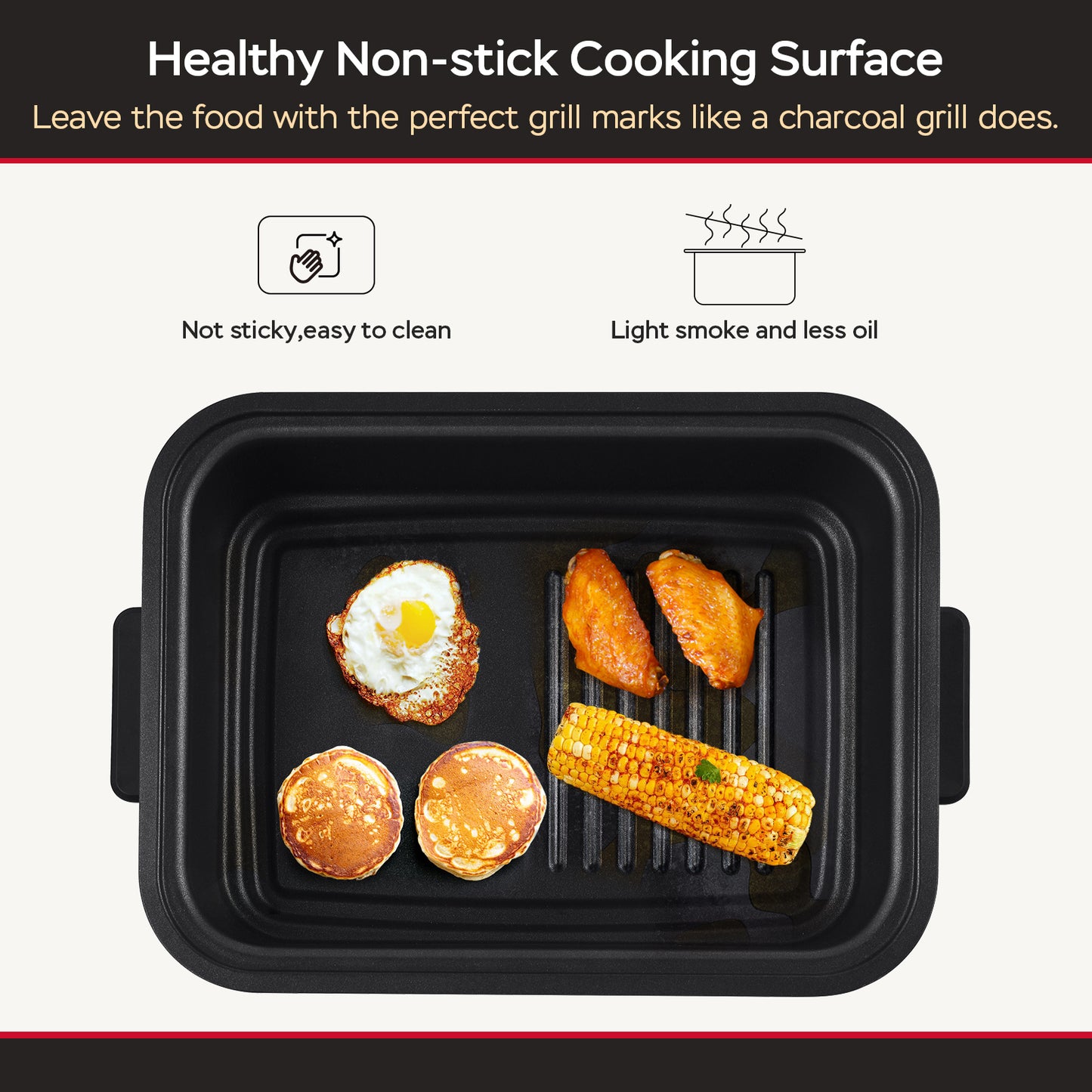 Geek Chef 7 In1 Smokeless Electric Indoor Grill With Air Fry, Roast, Bake, Portable 2 In 1 Indoor Tabletop Grill & Griddle With Preset Function, Removable Non-Stick Plate, Air Fryer Basket, Ban Amazon