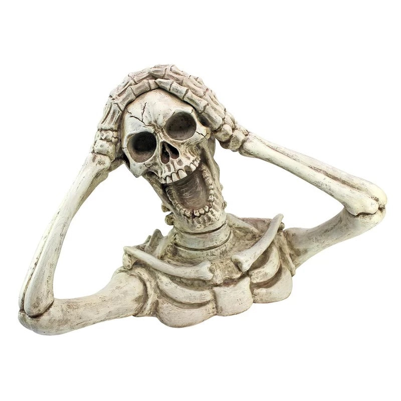 Personality Screaming Skull Statue Pendant Garden Halloween Decoration