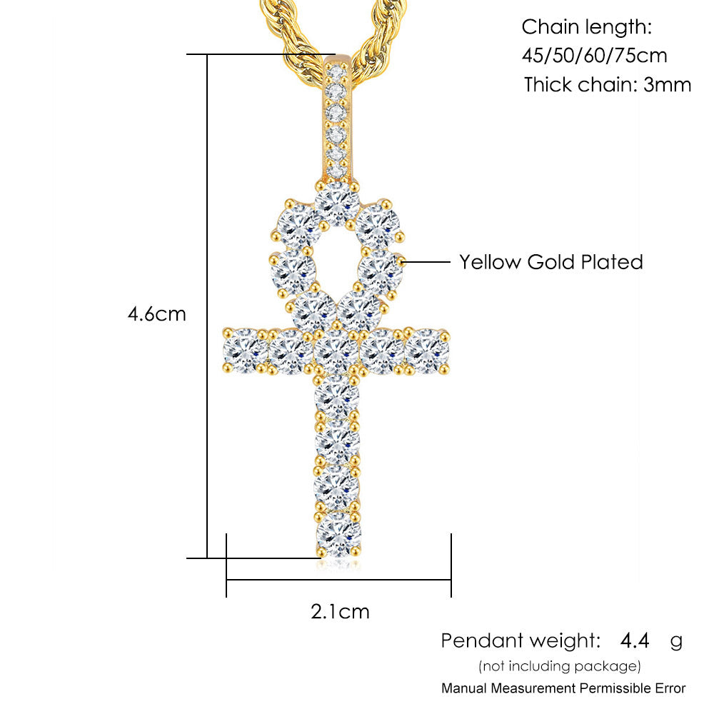 Zircon Plated True Gold Pendant Necklace